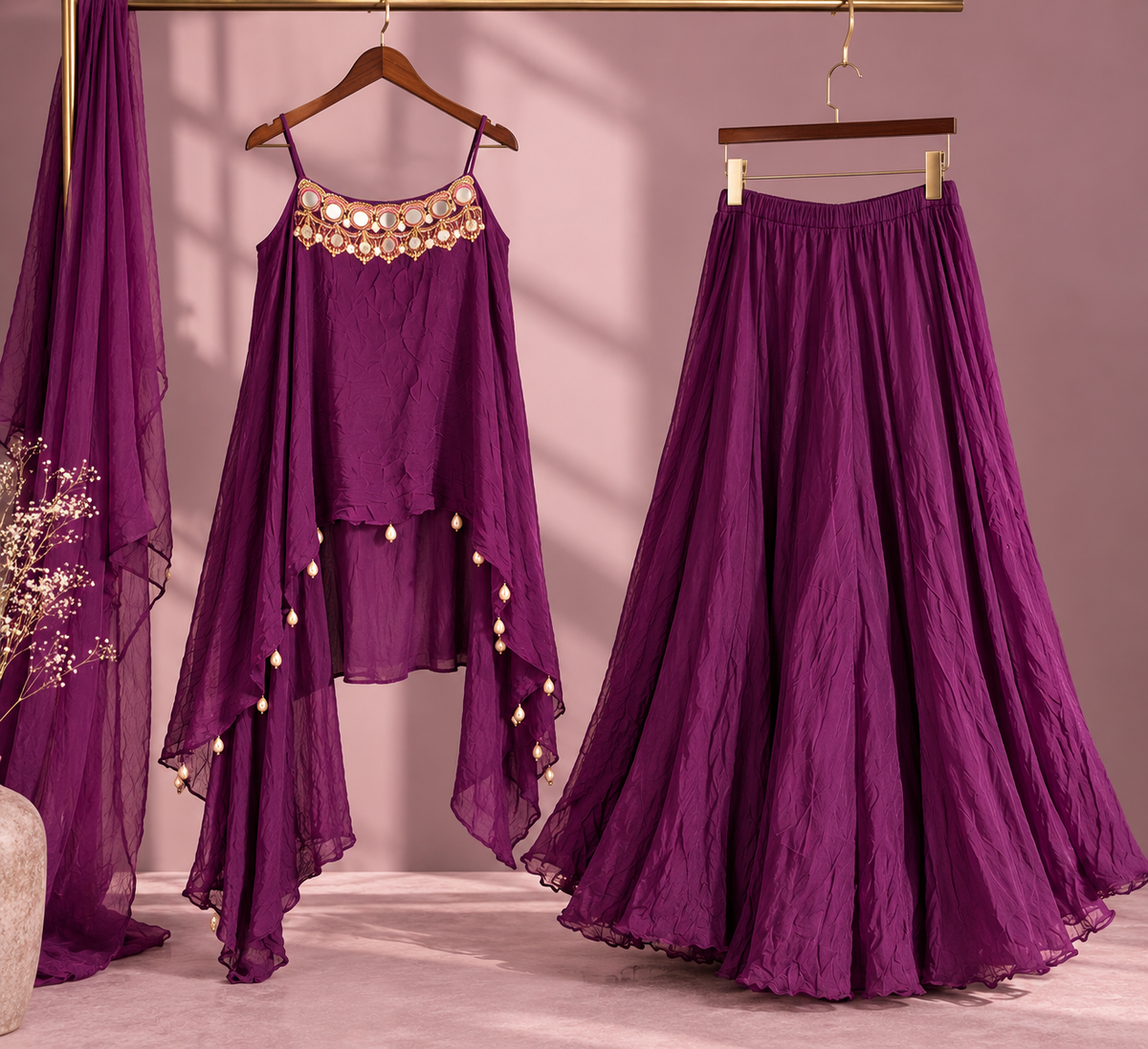 Royal Amethyst Drape Dress