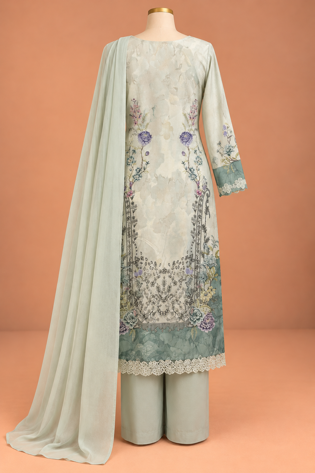 Ivory Botanical Elegance Suit Set