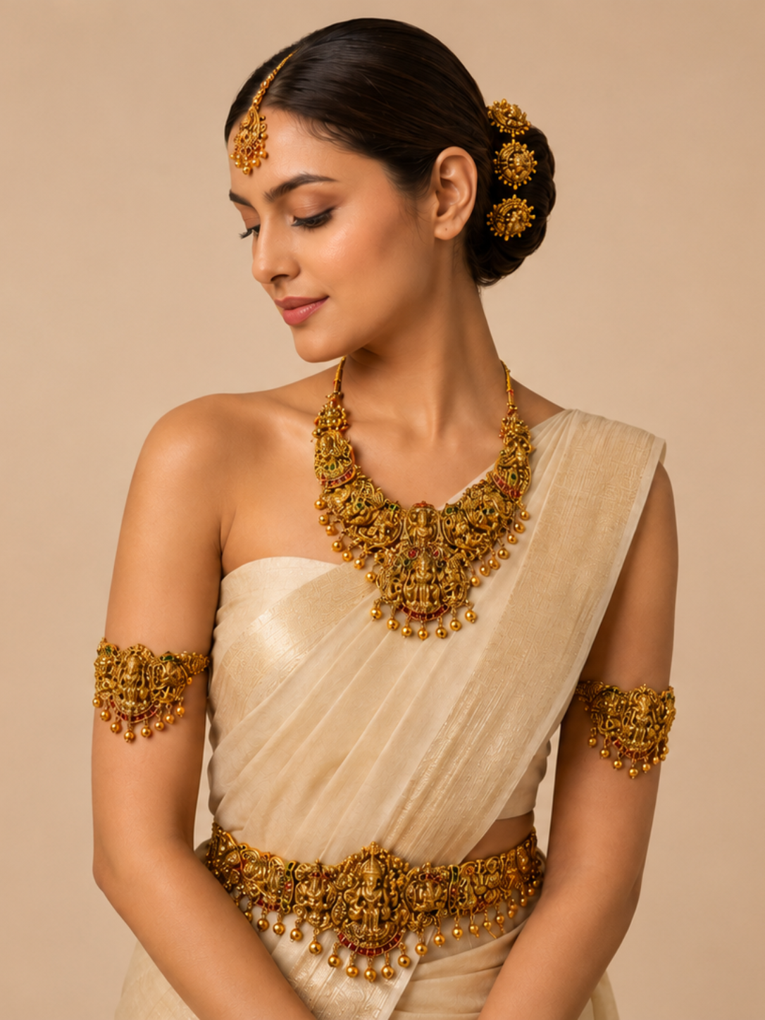 The Kalyani Royal Temple Bridal Trousseau Ensemble