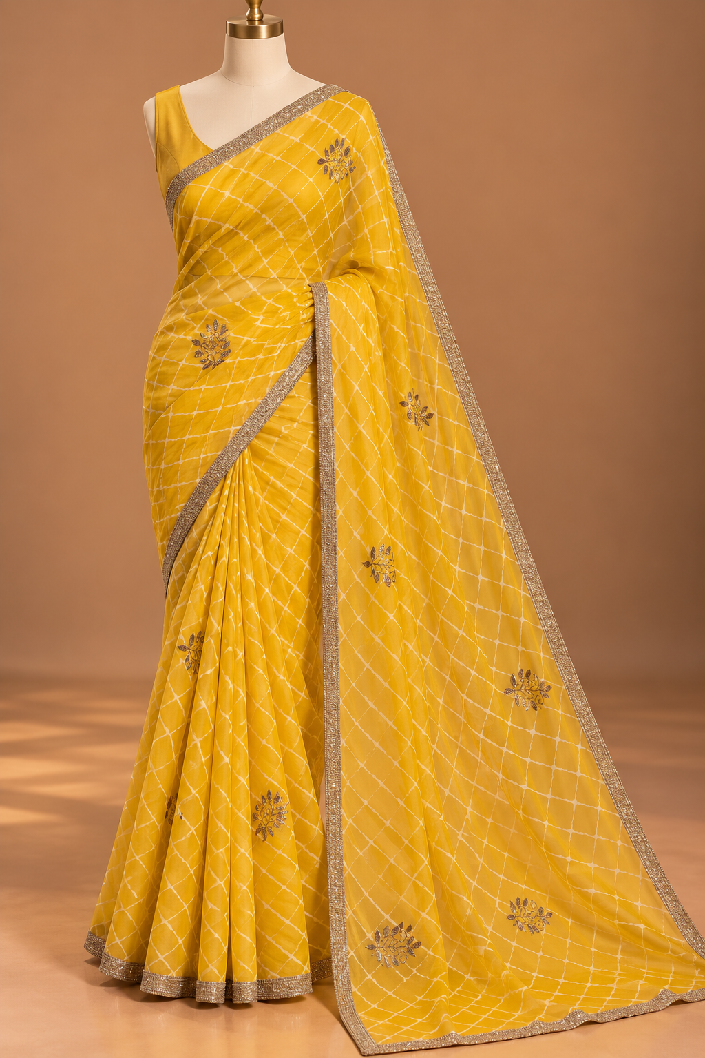 Swarna Bandhani Saree
