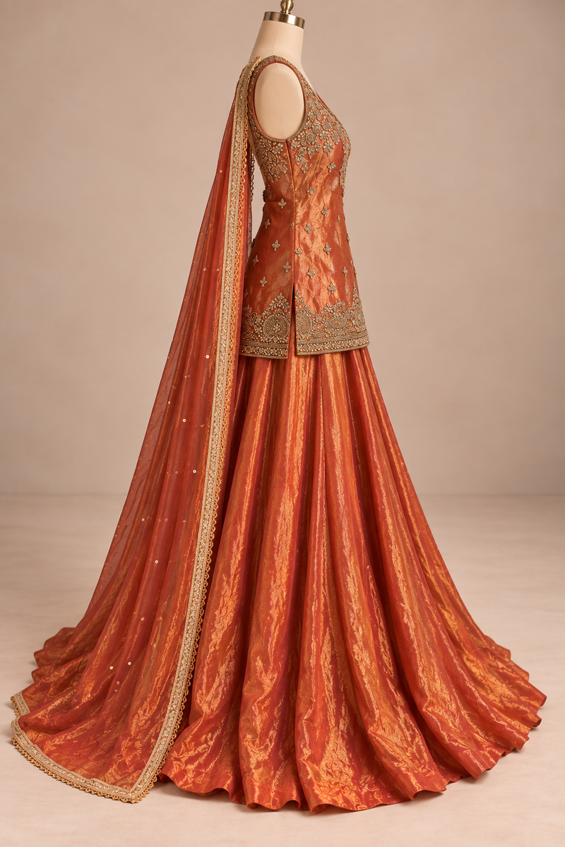 Ruhani Sunehra — Stitched Sharara Set