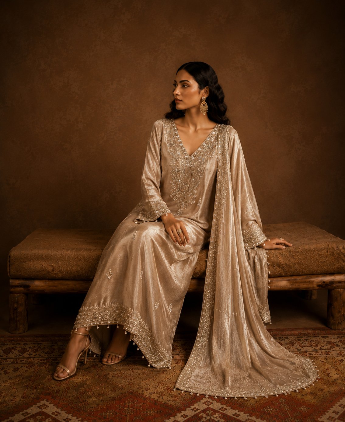 Champagne Zaria Suit Set
