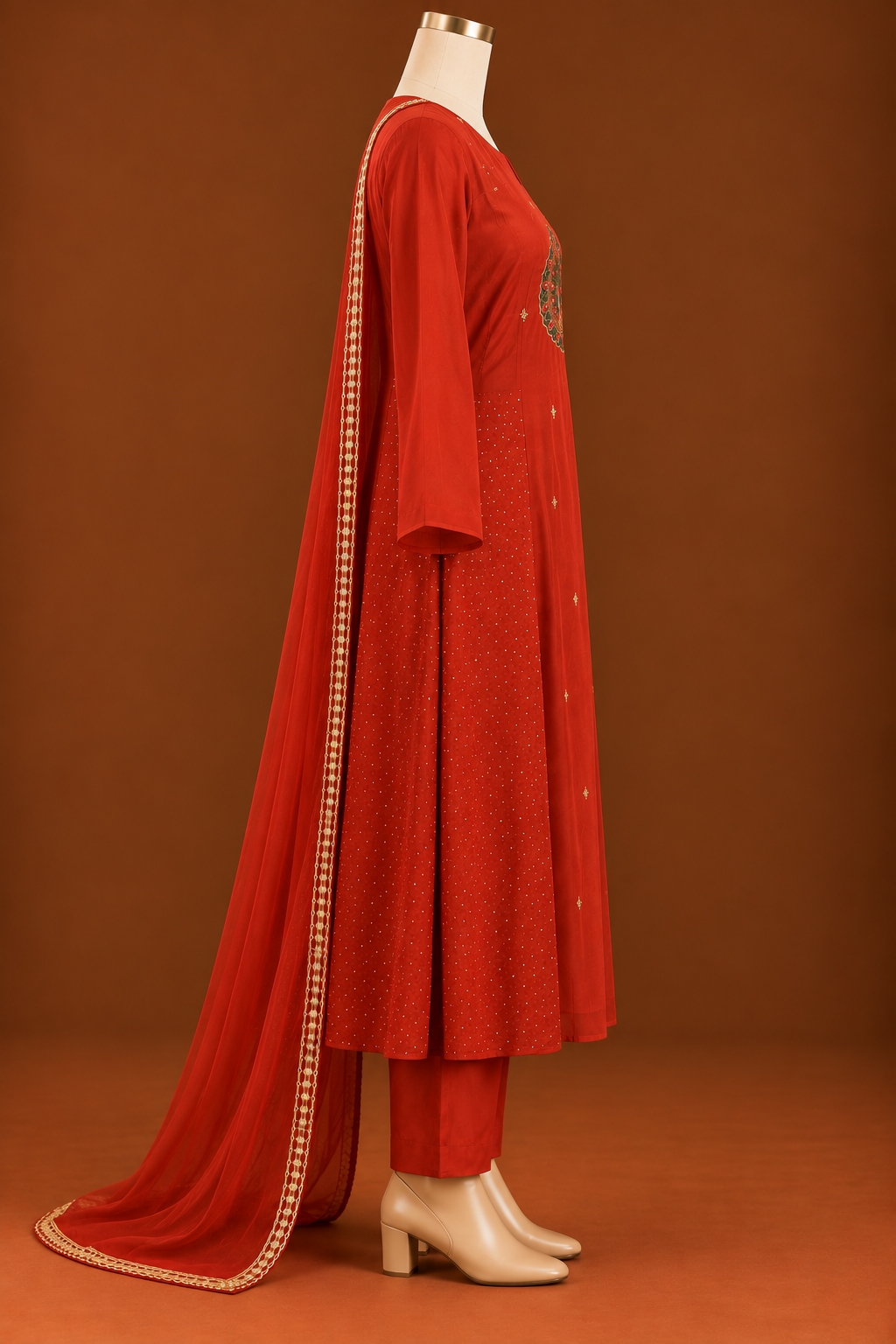 Rangrez Peacock Embroidered Kurta Set