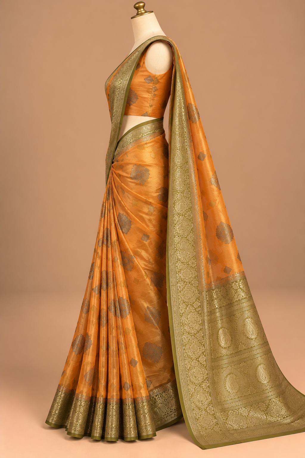 Kesar Rajat Silk Saree