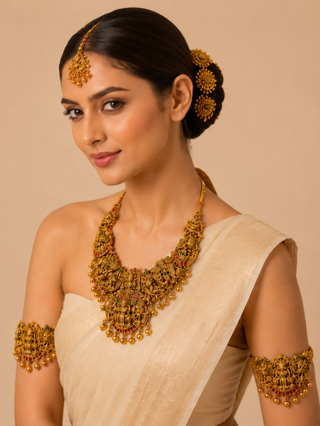 The Kalyani Royal Temple Bridal Trousseau Ensemble