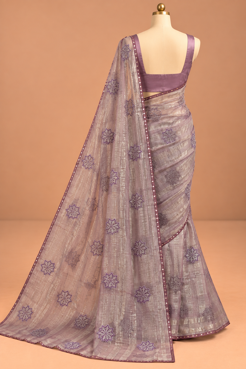 Chandrika Lilac Sheen Saree