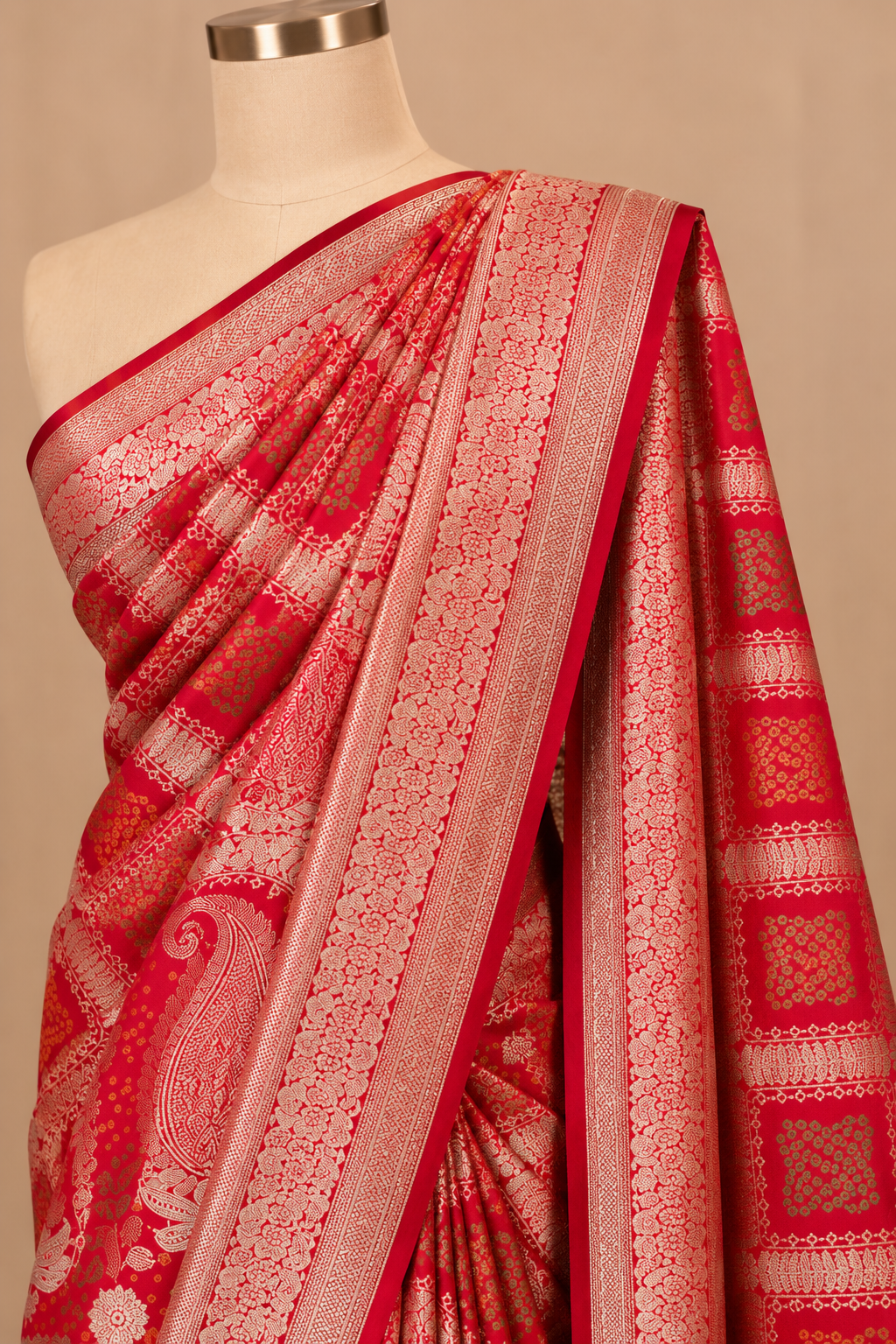 Raktashri Dupatta-Draped Saree
