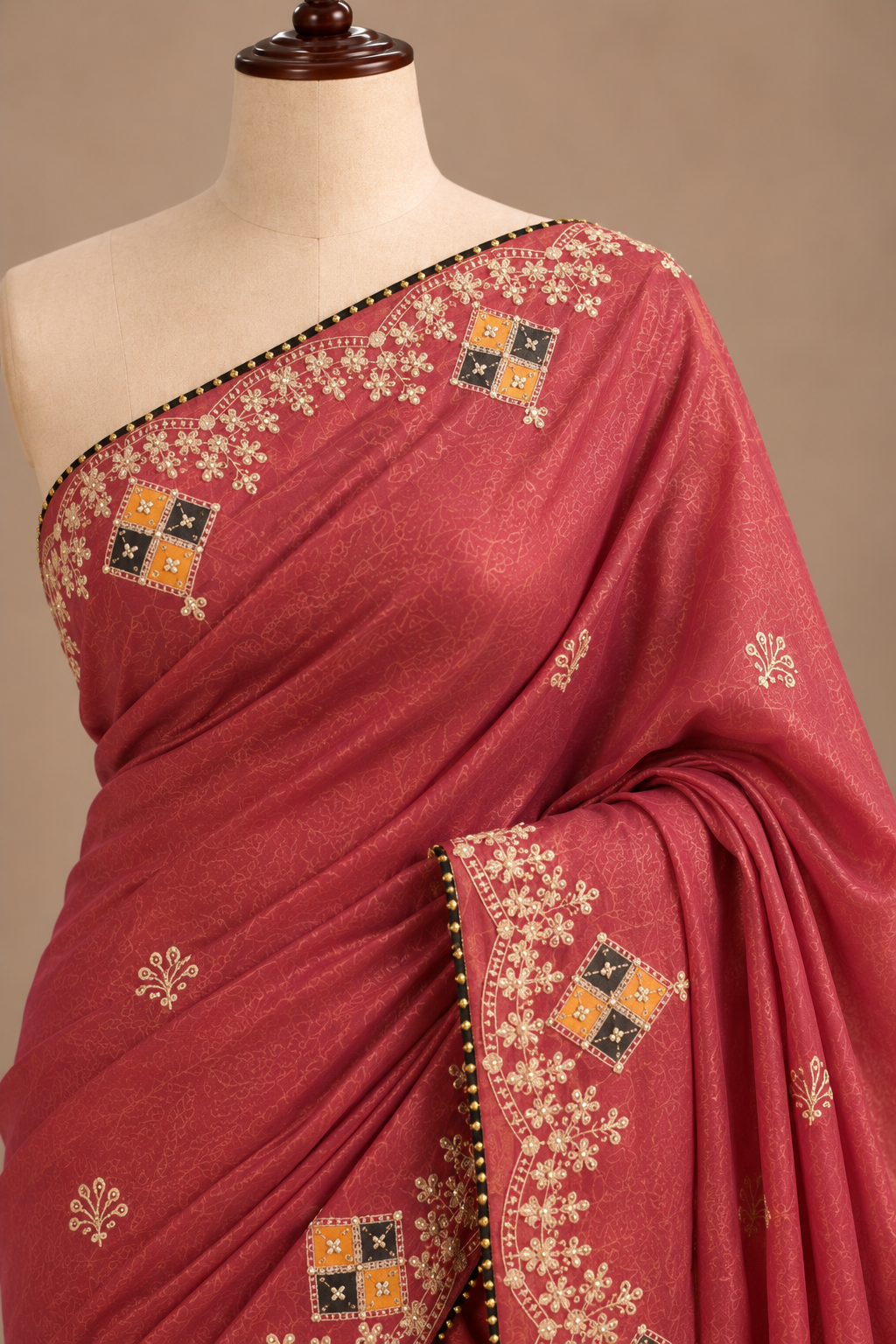 Gulabi Resham Heritage Saree