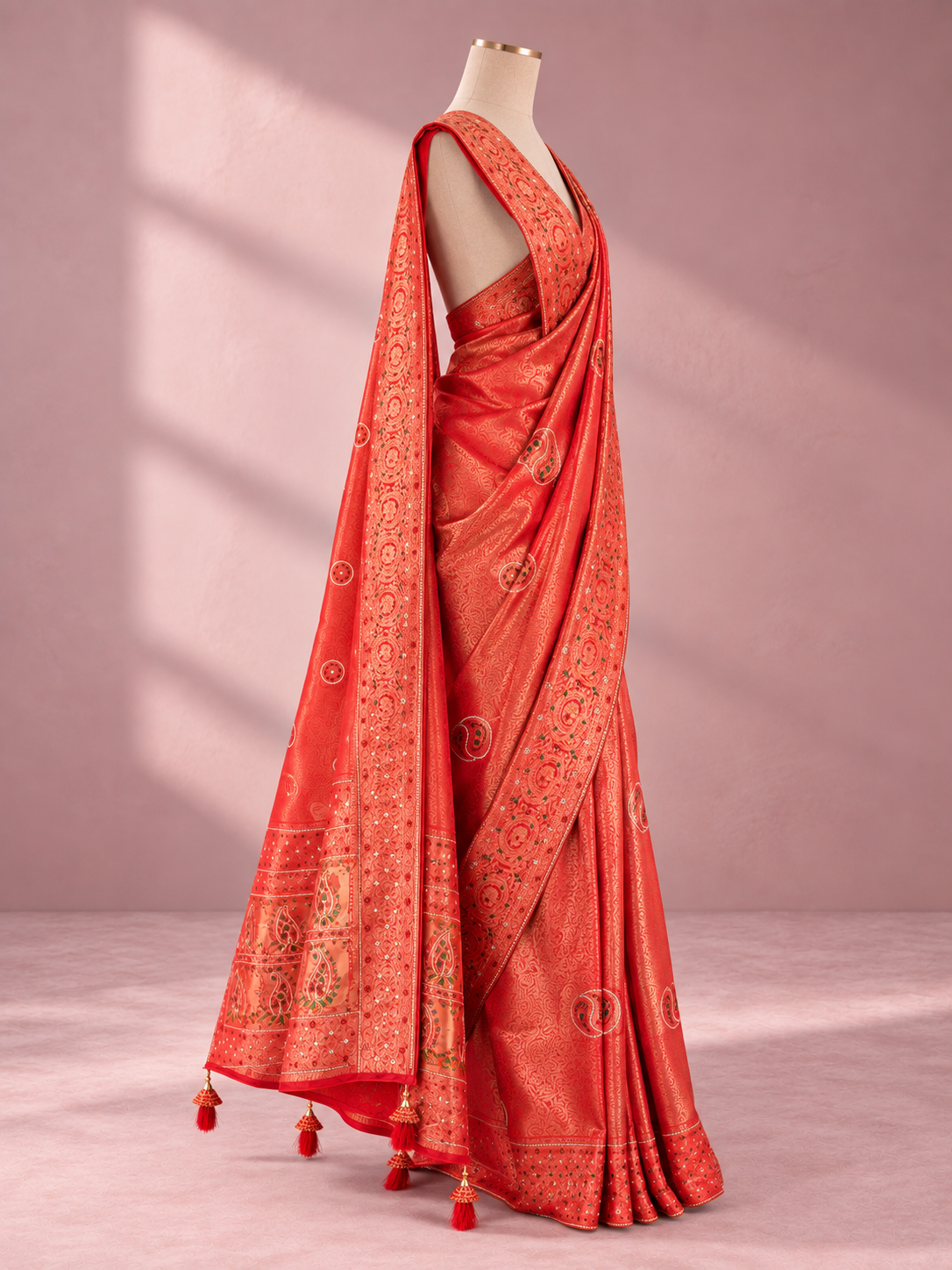 Aurelia Vermilion Saree