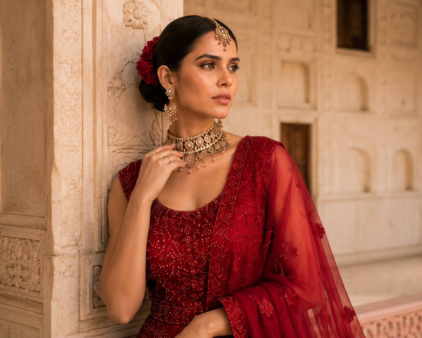 Rani Mehr Unstitched Bridal Lehenga