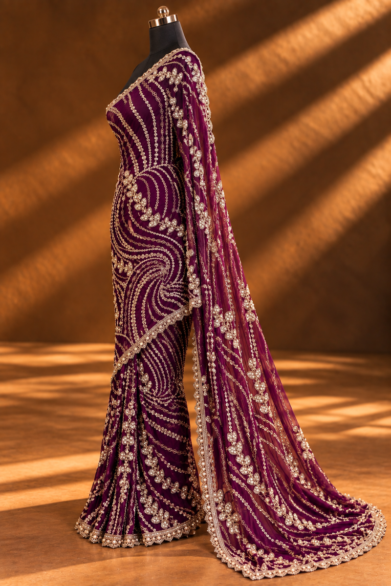 Nocturne Royale Saree