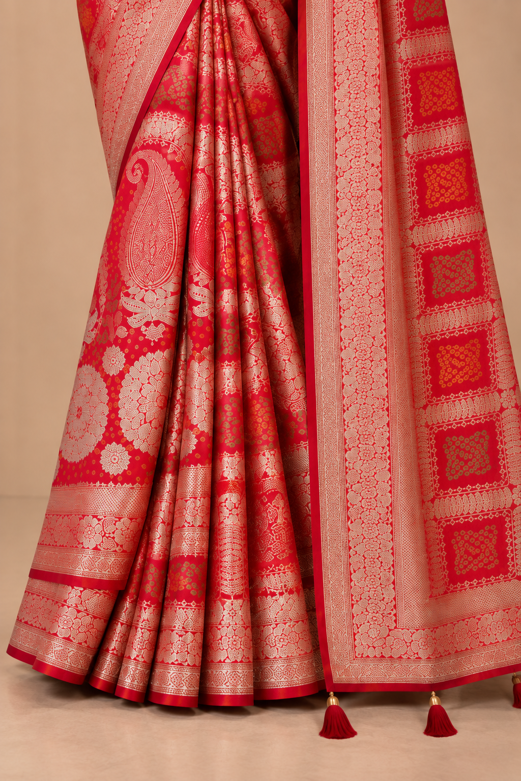 Raktashri Dupatta-Draped Saree