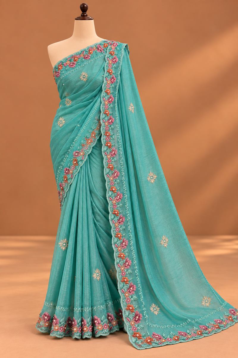 Sapphire Mehfil Embroidered Saree