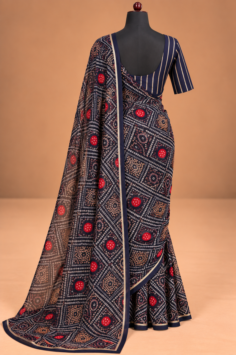 Aabha Gulnaar Rangrez Saree