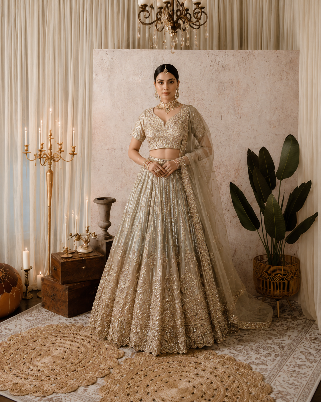 Champagne Étoile Bridal Lehenga