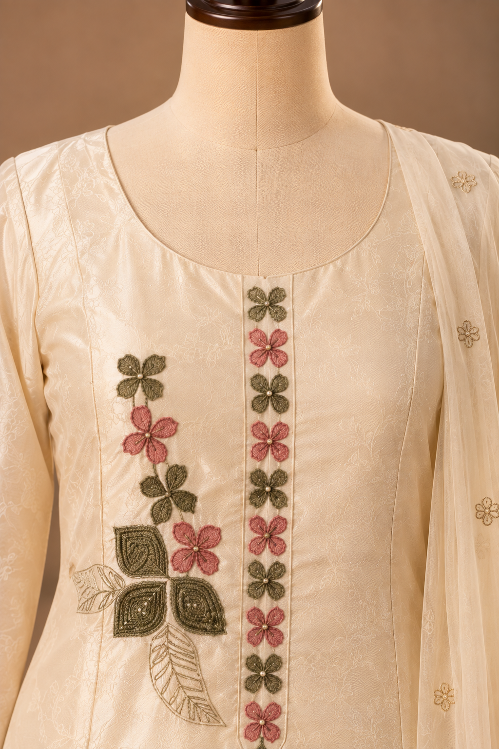 Gulbahar Ivory Floral Suit Set