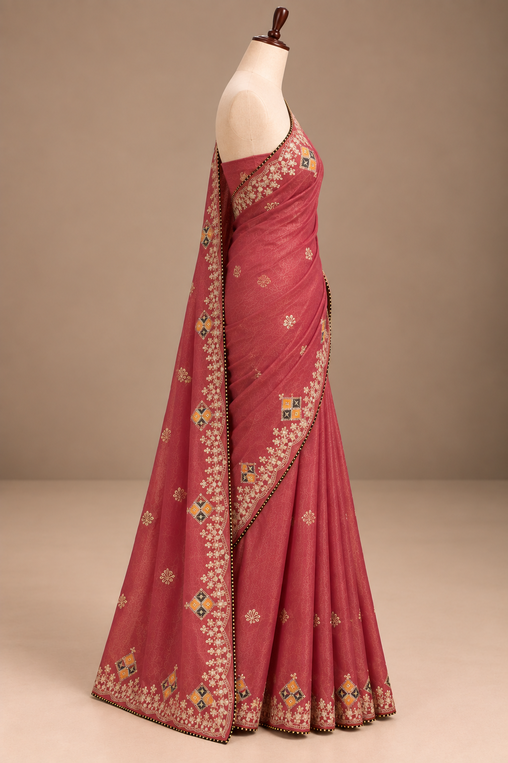 Gulabi Resham Heritage Saree