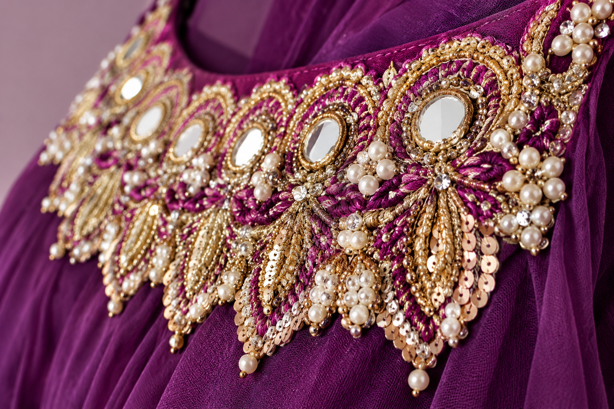 Royal Amethyst Drape Dress