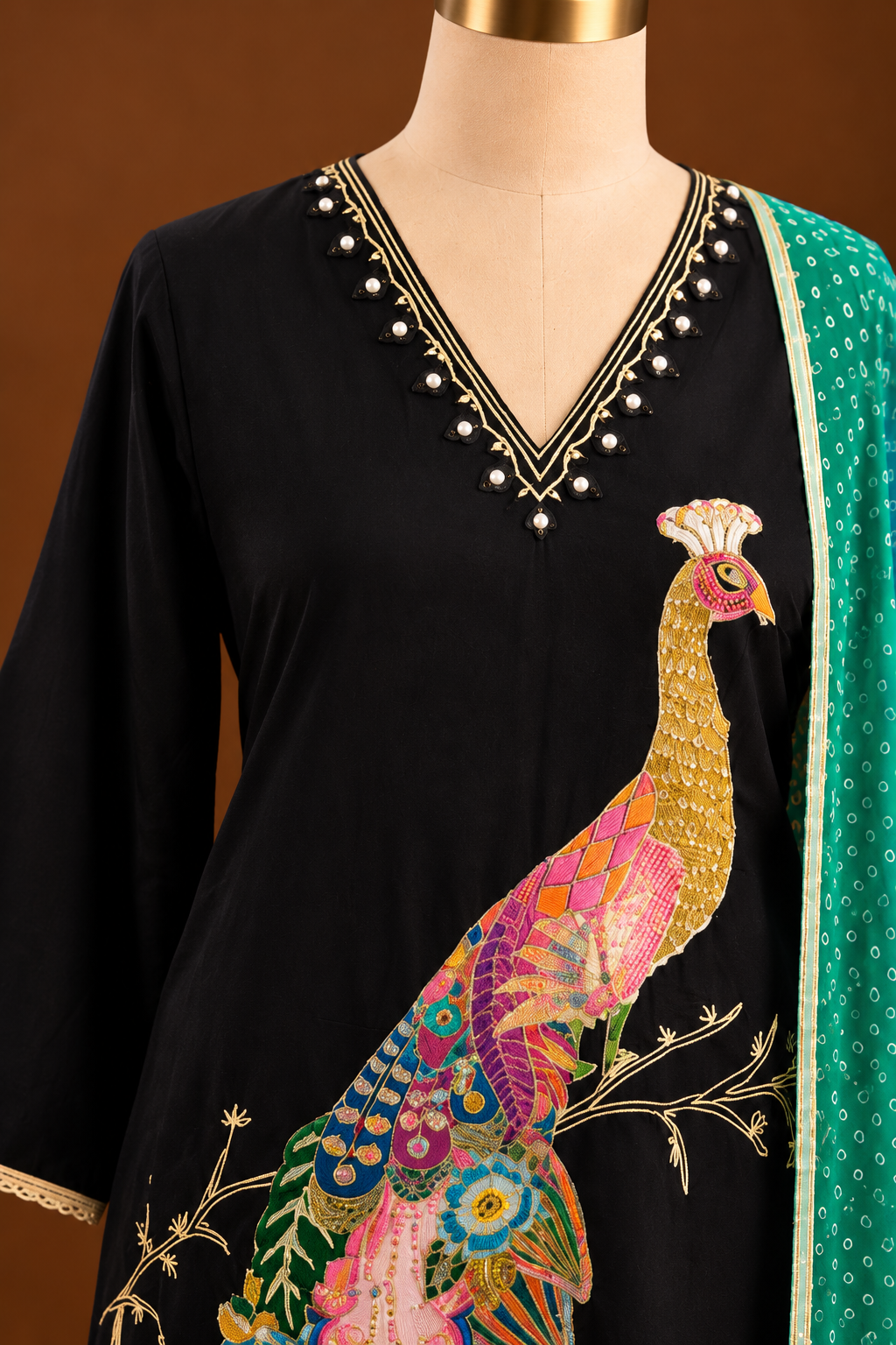 MORÉA — Peacock Noir Co-ord Set