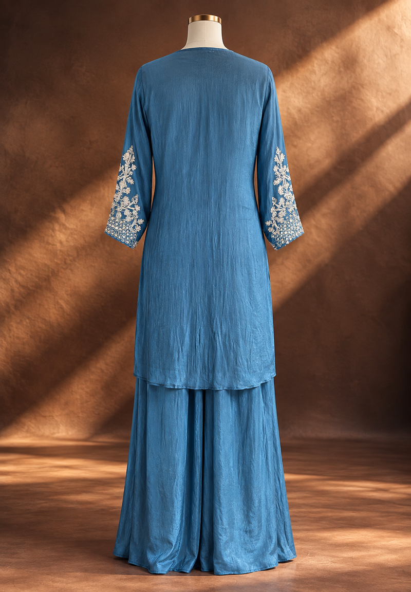 Azure Meher Palazzo Set
