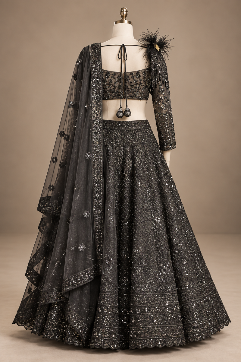 Noir Eclipse Lehenga