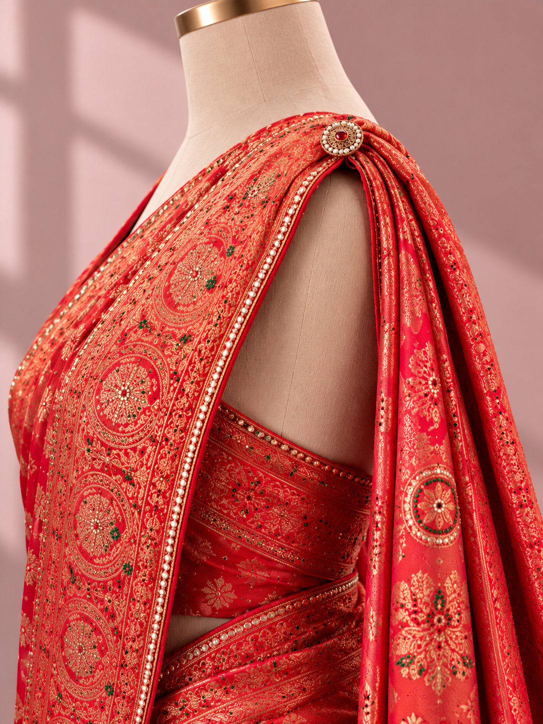 Raktambara Banarasi Heritage Saree
