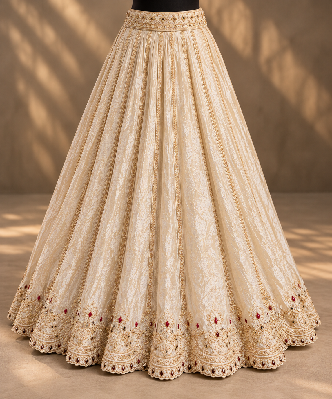 Ruhani Zardozi Ivory Bridal Lehenga