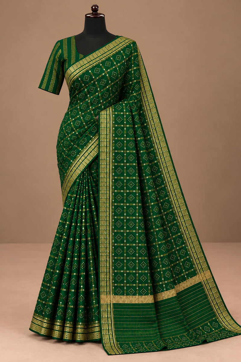 Haritashree Mughal Garden Saree