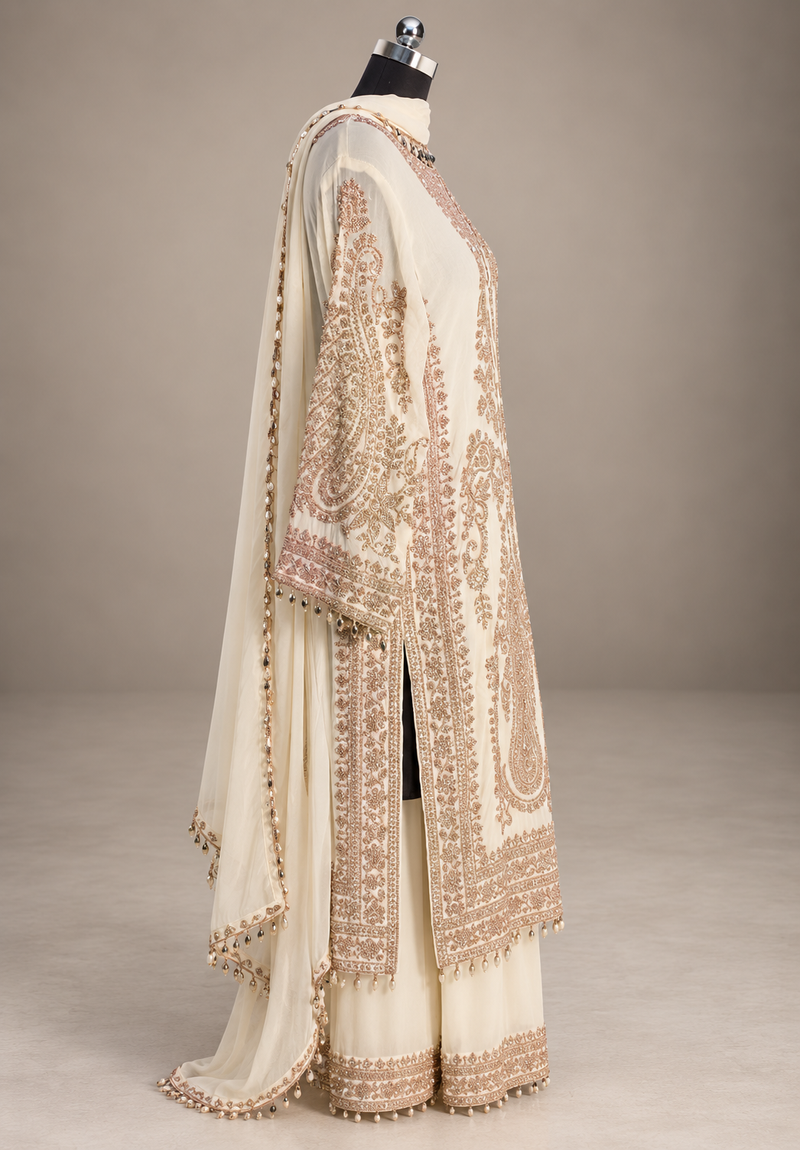 Sheesh Mahal Ivory Suit Set