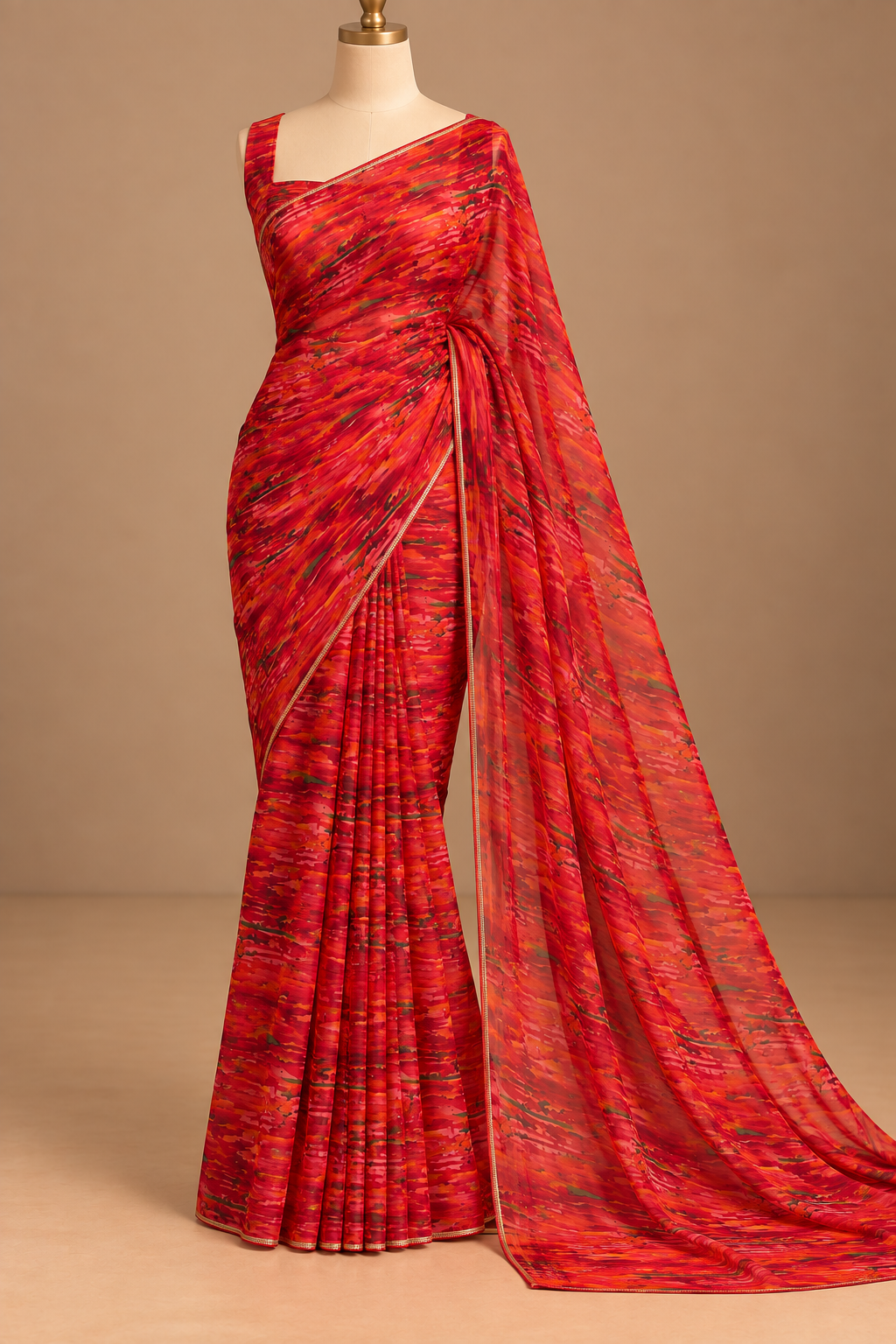 Rangdhara Red Saree