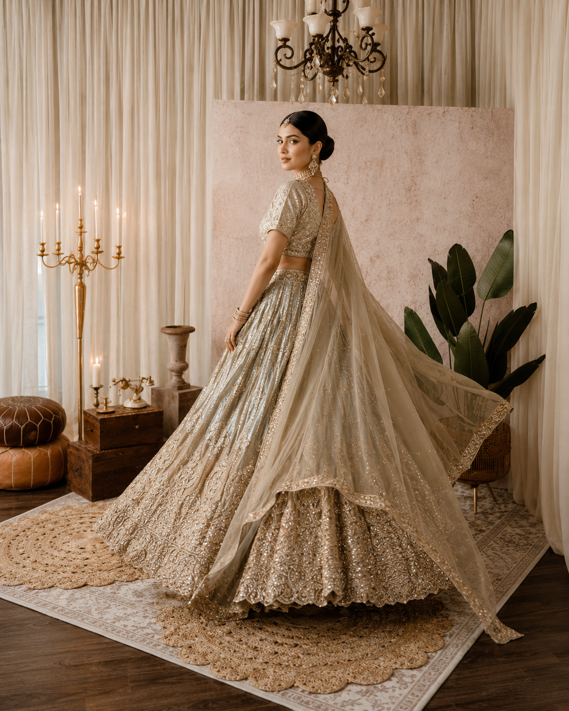 Champagne Étoile Bridal Lehenga