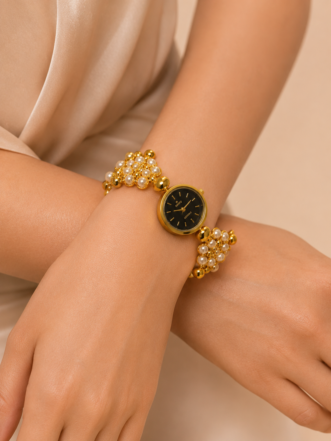 The Advika Pearl Chime Jewelry Watch