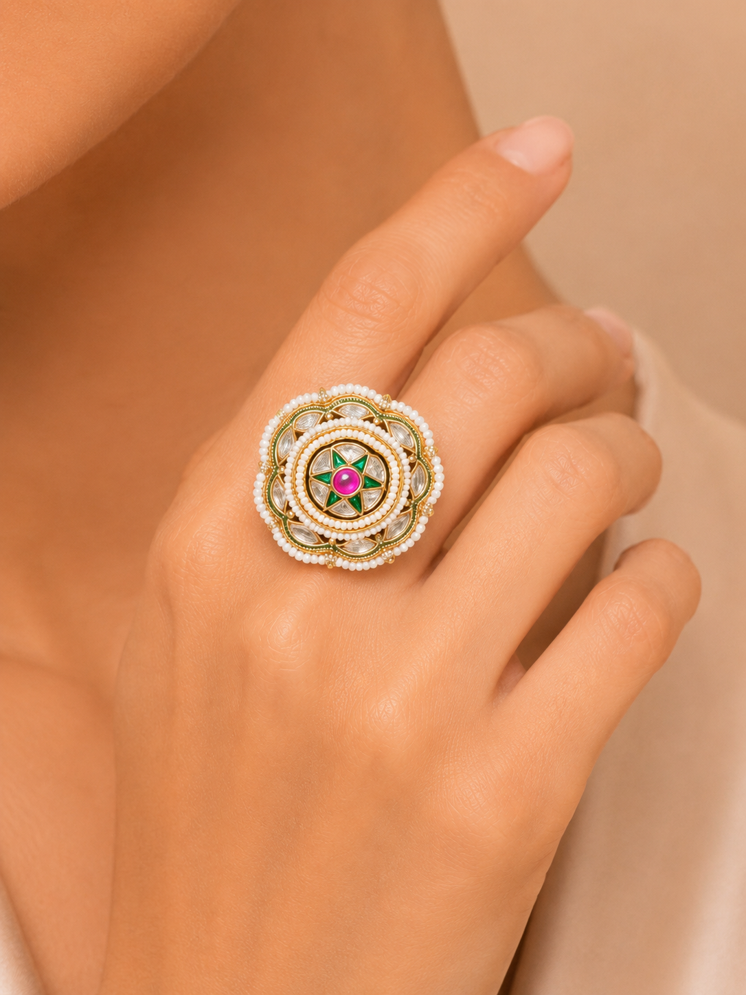 The Gayatri Dome Cocktail Ring