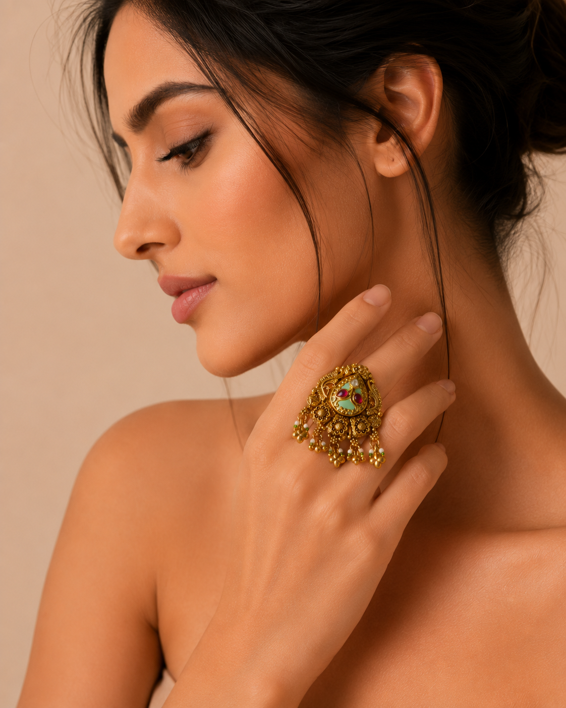 The Avni Heritage Mint Cocktail Ring