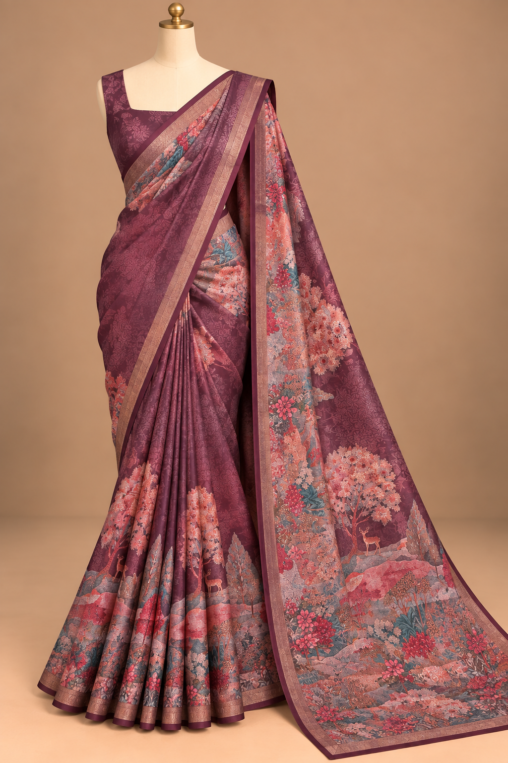 Aaranya Mauve Tapestry Saree
