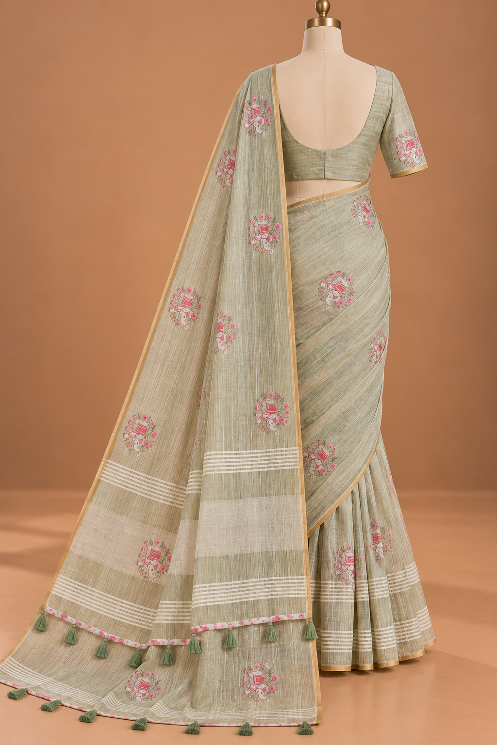 Gulabi Dhaga Saree