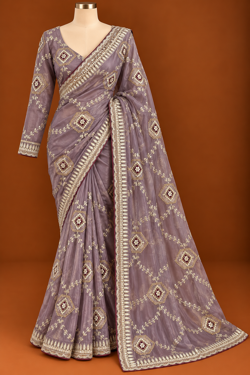Lavanya Lilac Imperial Saree