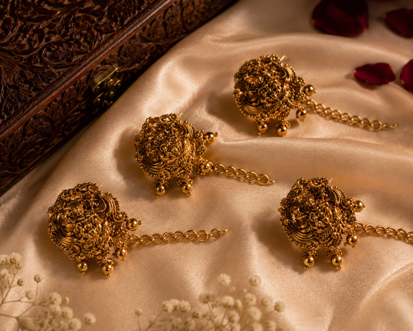 Mahalakshmi Temple Bridal Jewellery Set