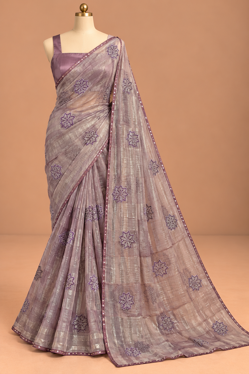 Chandrika Lilac Sheen Saree