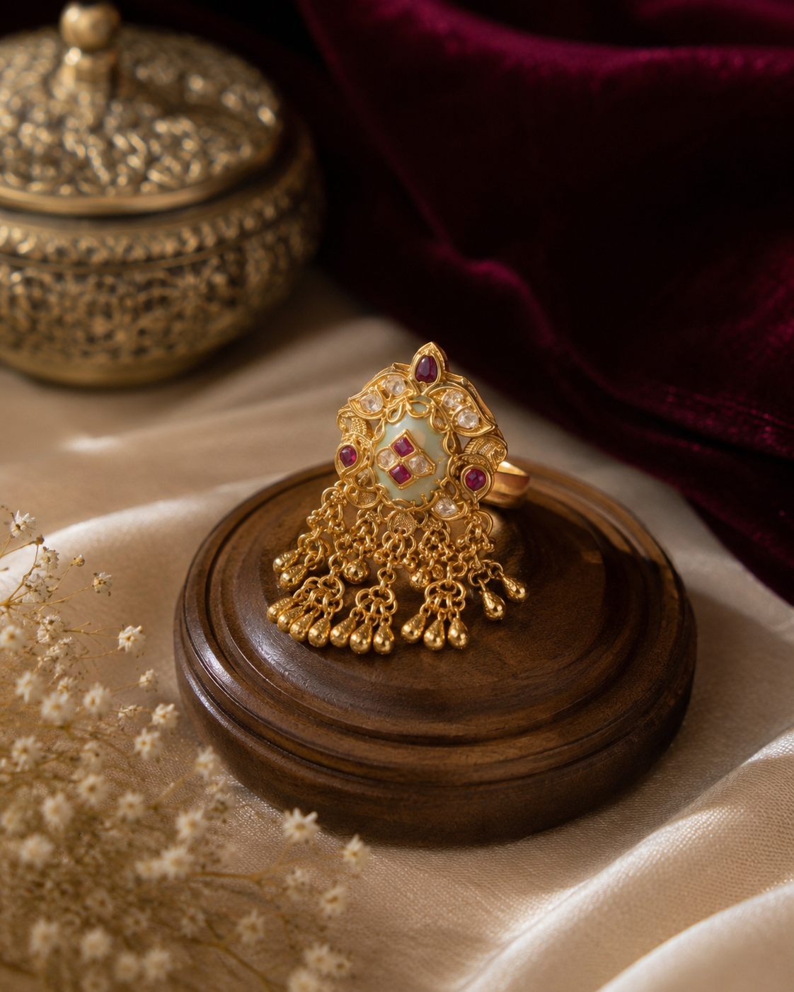 Ruby Tassel Ring