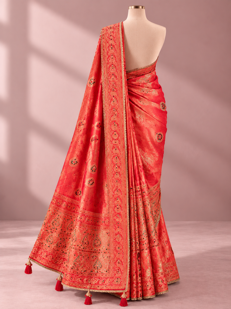 Raktambara Banarasi Heritage Saree