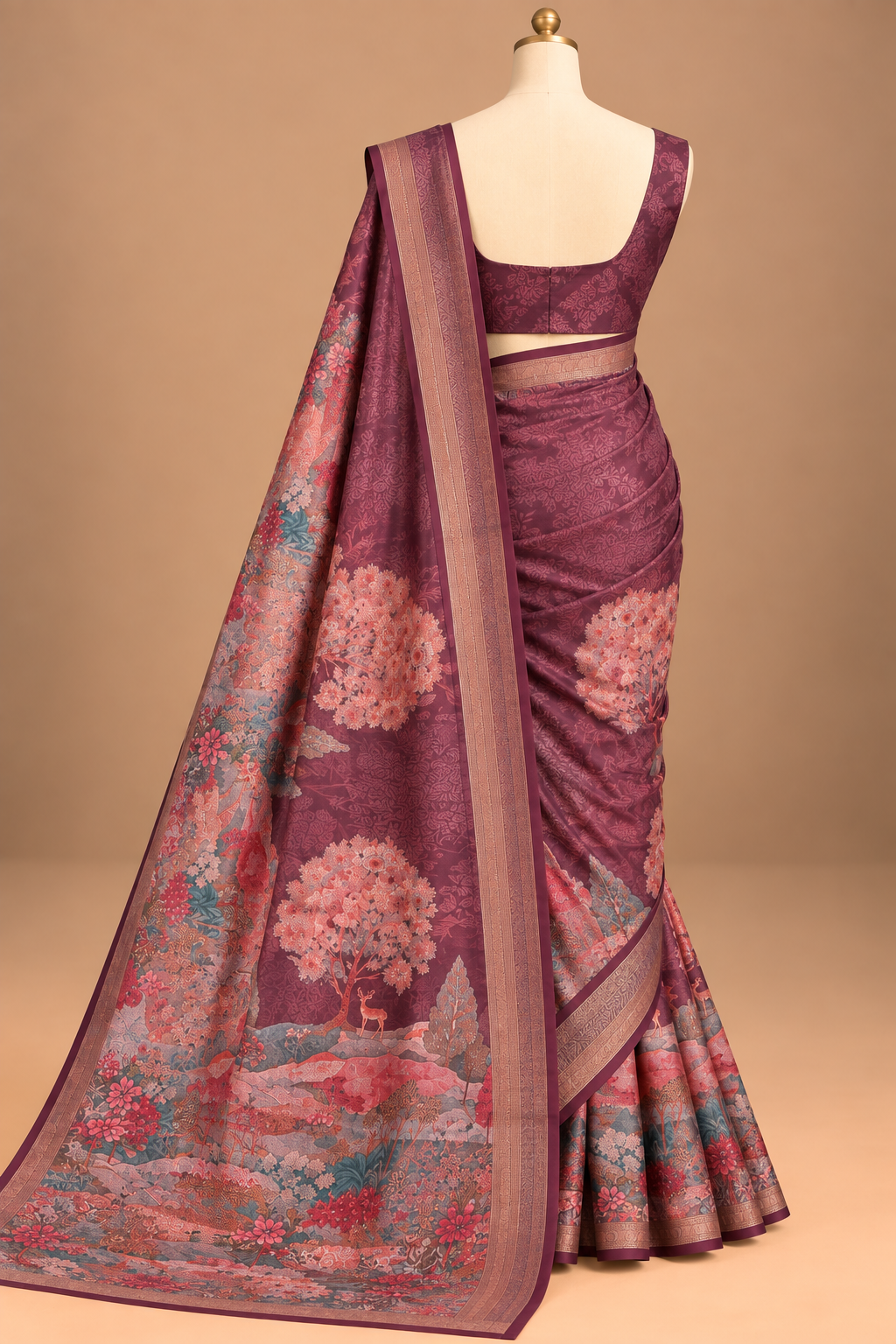 Aaranya Mauve Tapestry Saree