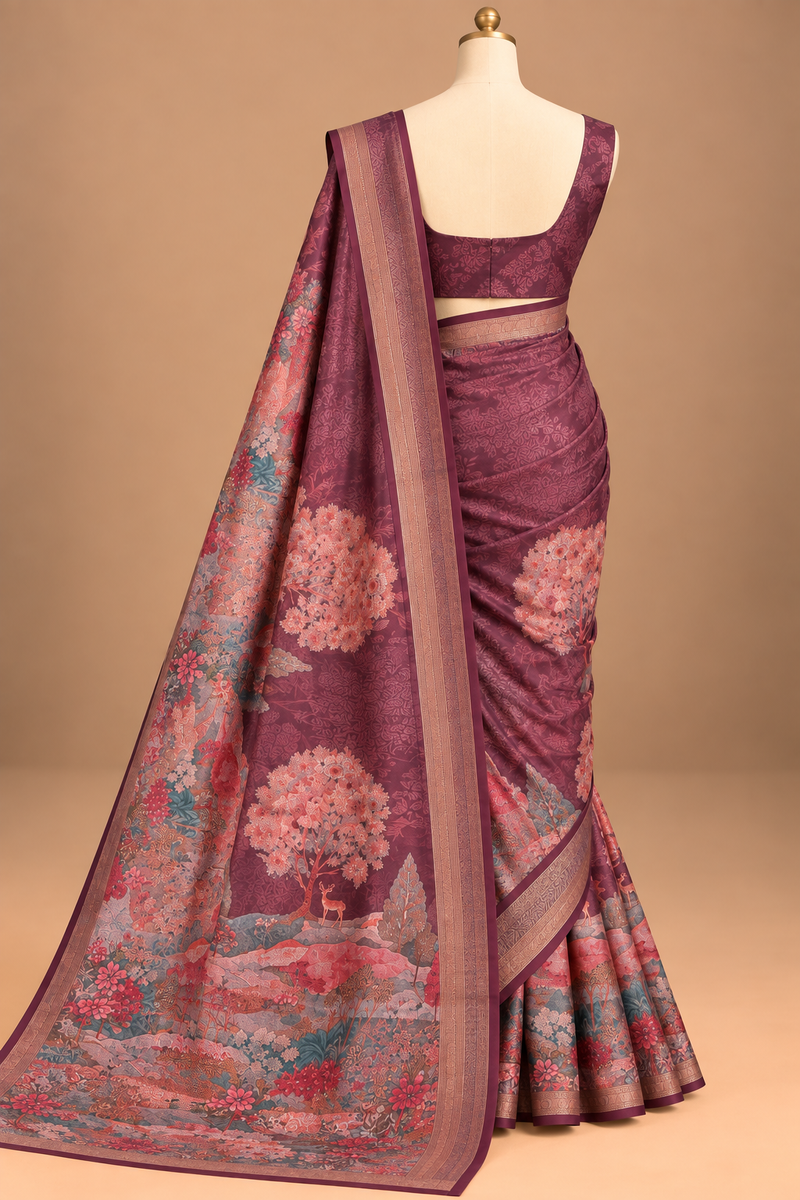 Aaranya Mauve Tapestry Saree