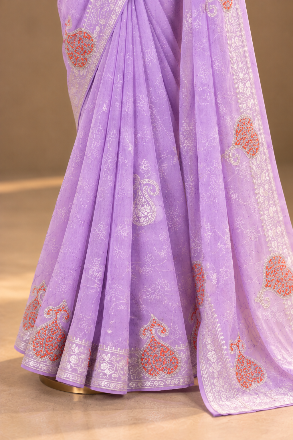 Maharani Gul-e-Laila Lavender Saree