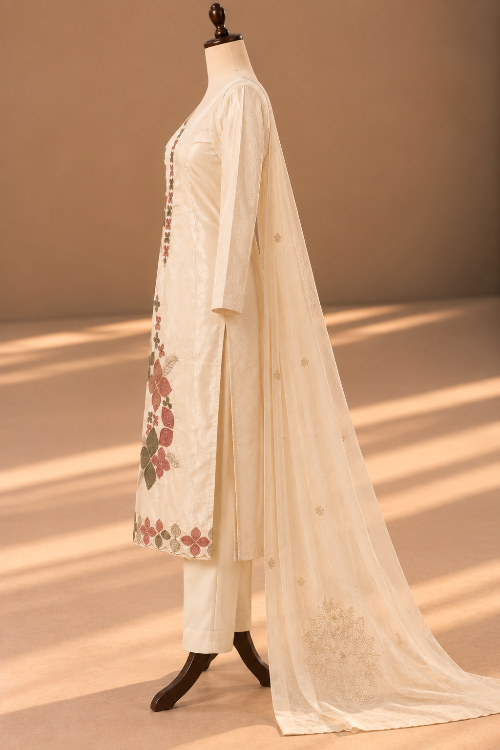 Gulbahar Ivory Floral Suit Set
