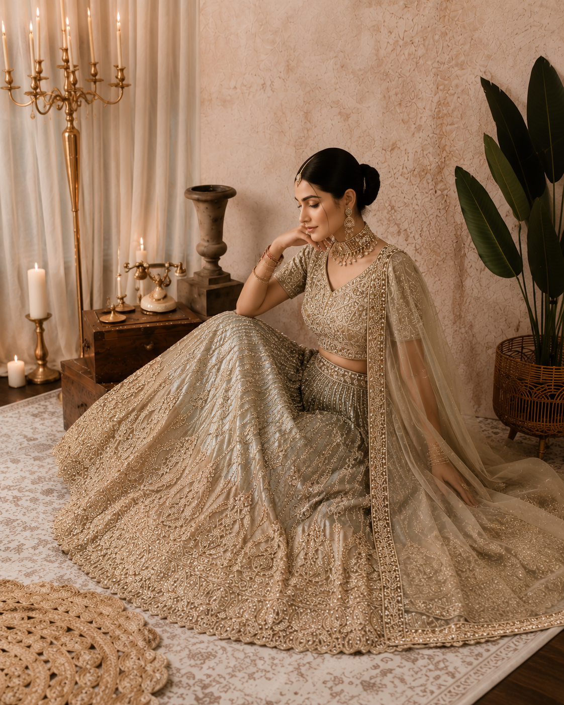 Champagne Étoile Bridal Lehenga