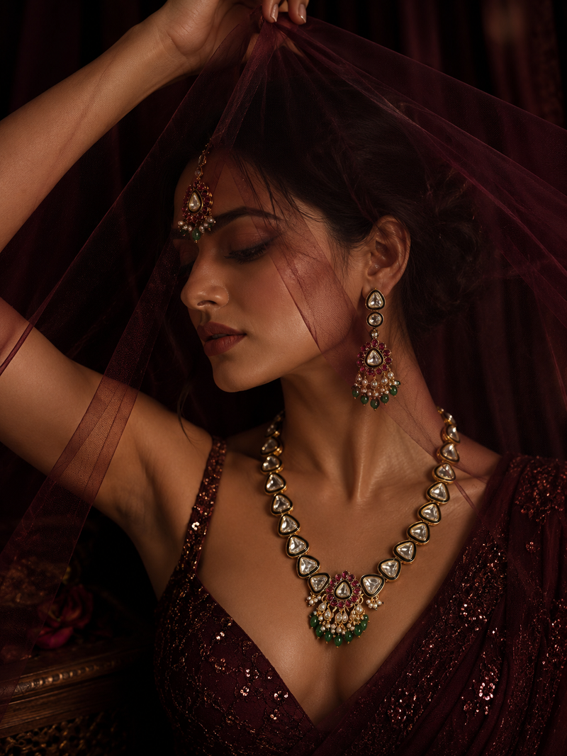 Ruhani Polki Necklace Set