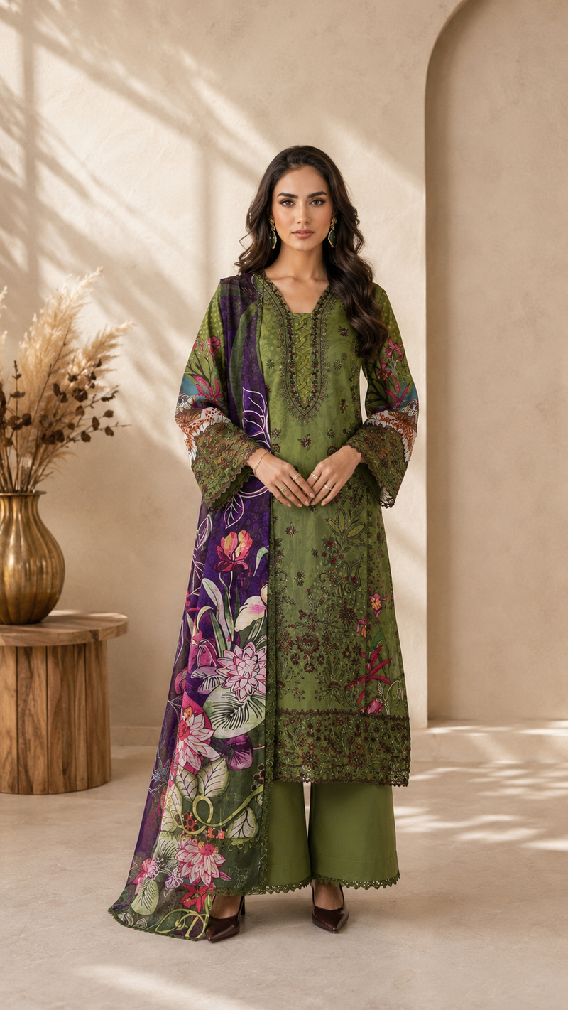 Olive Garden Printed Suit Set
