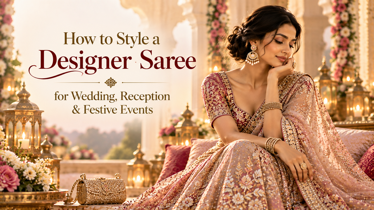 How to Style a Designer Saree for Wedding, Reception &amp; Festive Events