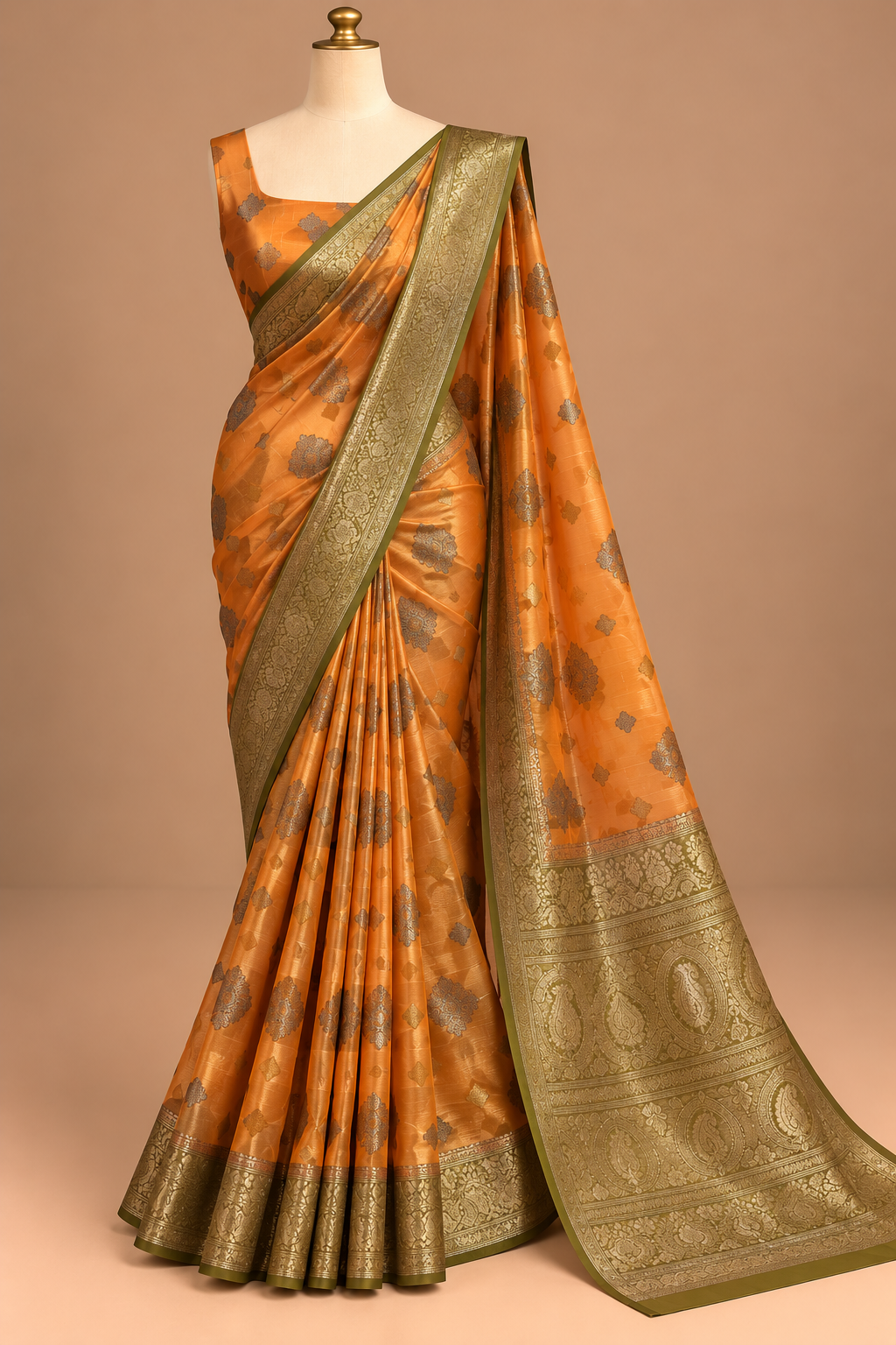 Kesar Rajat Silk Saree